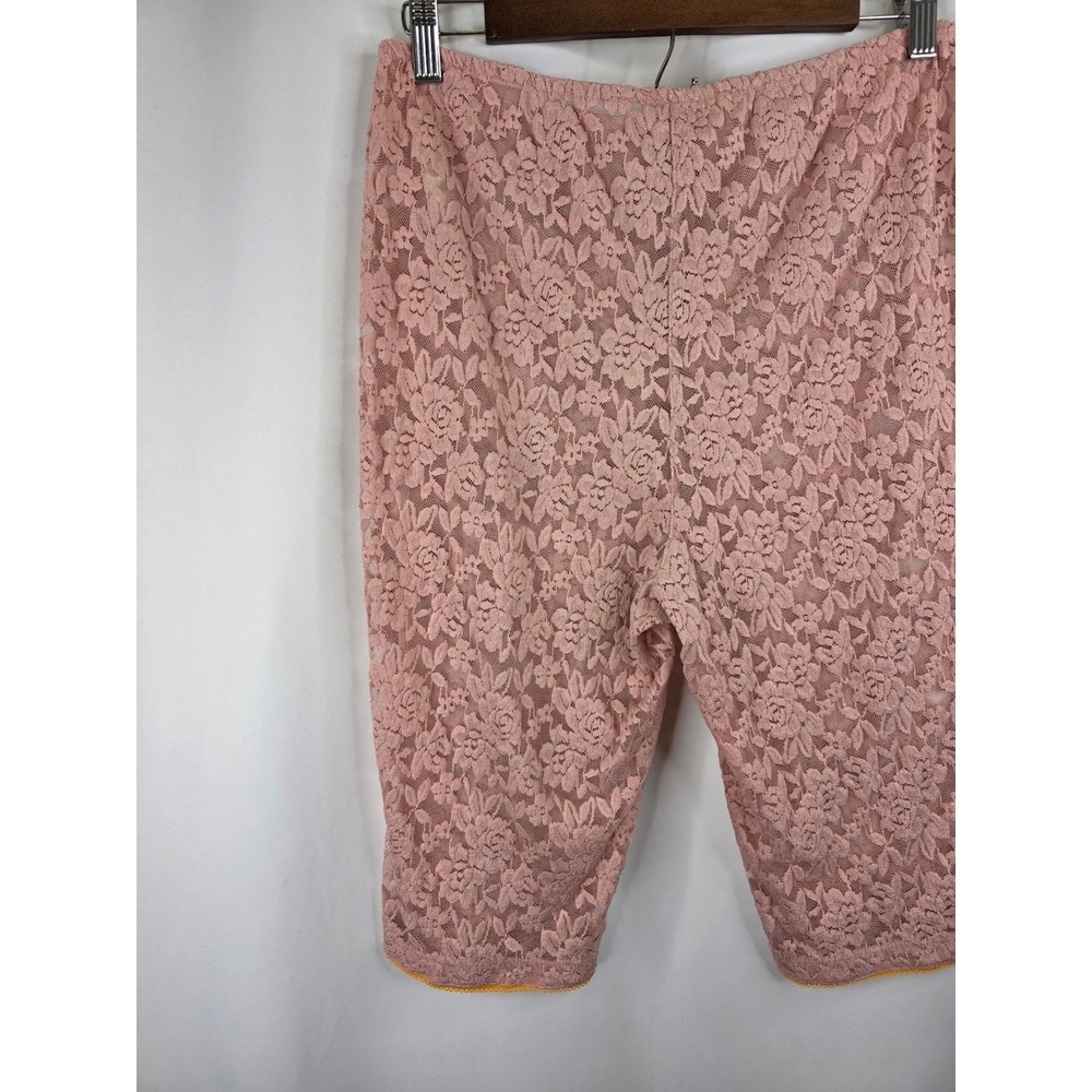 Free People Intimately All Day Lace Capri Womens L Misty Rose Lace High Rise New - Picture 10 of 12
